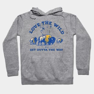 Retro Buffalo & Geyser Yellowstone National Park Travel Gift Shirt Hoodie